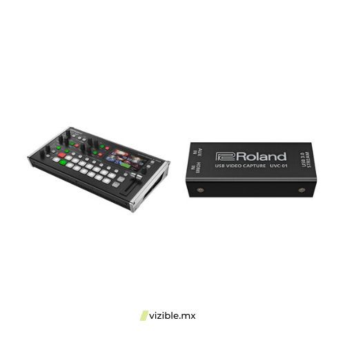 Roland V-8HD HDMI Video Switcher y kit de dispositivo de captura USB UVC-01
